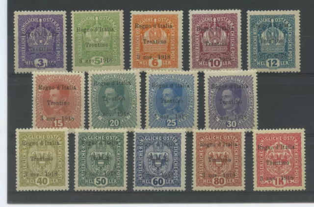 Occupations Trentino 1918 Cpl. 14V. 2 ** Cert Centered.