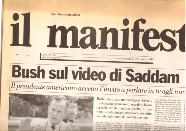 M8 Il Manifesto N. 211  Anno Xx  7 Settembre 1990