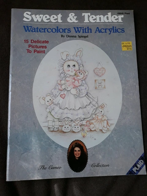 Libro de pintura de toleras dulces y tiernas con acrílicos de Donna Spiegel (A6)