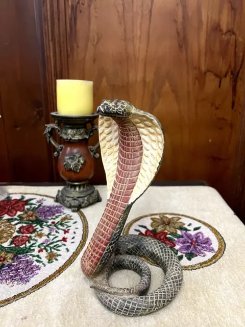 Manifest Egyptian Uraeus Statuette , Handmade Cobra Statue from Ancient Egypt