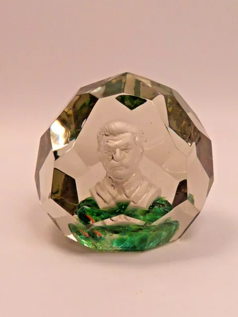 Antiker Paperweight Briefbeschwerer Böhmen Bohemia Sulphide Portrait