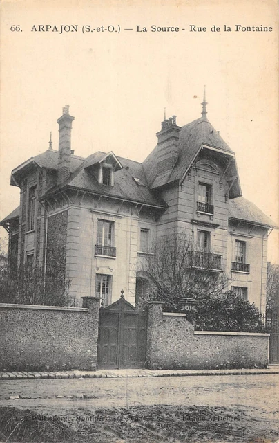 Cpa 91 Arpajon La Source Rue De La Fontaine
