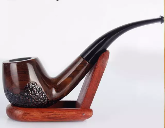 Durable Smoking Pipe Tobacco Cigarettes Cigar Pipes Filter Ebony Wooden Gifts