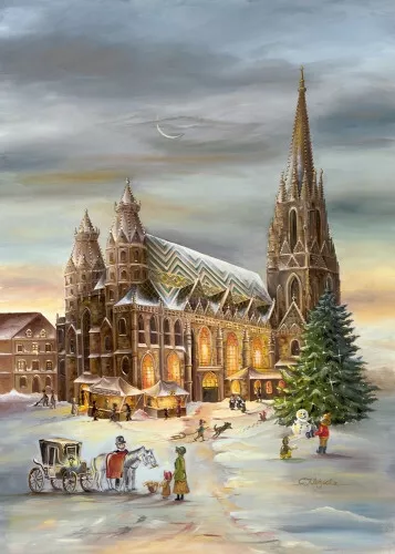 Weihnachtskalender Wien Stephansdom 38x 26 cm, Advent,neu, originalverpackt