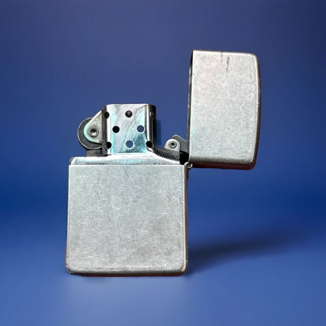 ZIPPO 2002 PLAIN Pattern Sterling Silver Oil Lighter Used $199.99 