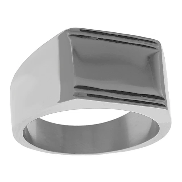 Bague Chevalière Homme Acier Inoxydable Massif - Style Biker Rebelle Étoile & Motif - Neuf Avec Étiquettes