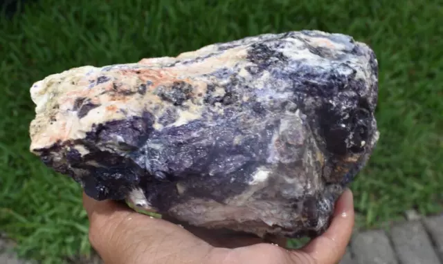 4.31 LB PURPLE TIFFANY STONE ROUGH, OPALIZED FLUORITE  Utah (VFR)