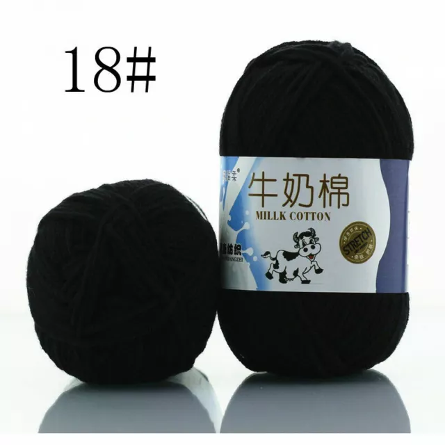 52 Colors 50g/Ball Hand-woven Chunky Yarn Milk Cotton Knitting Baby wool yarn