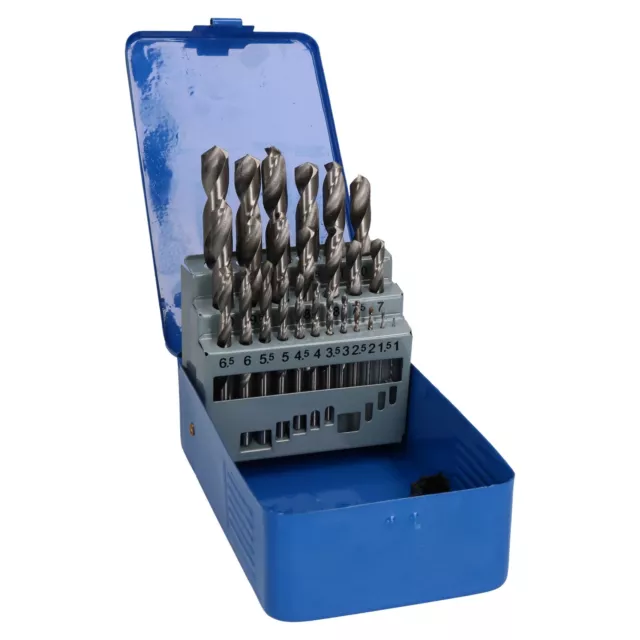 HSS Metric MM Drill Bit Set For Metal Wood Steel 1mm - 13mm 25pc Set