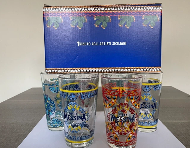 Set Di 6 Bicchieri Da Birra Messina In Vetro - Capacit&agrave; 0.2 Cl, Trasparenti