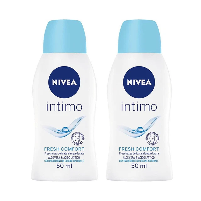 Detergente Intimo Donna Con Aloe Vera Acido Lattico Nivea Fresh Comfort 50ml 2pz