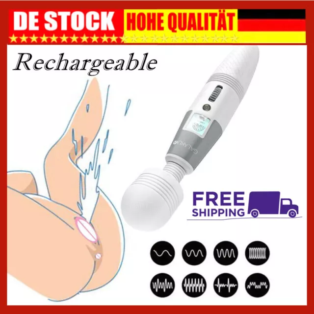 Ladies Massagestab Massagegerät Elektrisch Magic Wand Massager Vibrator Stark