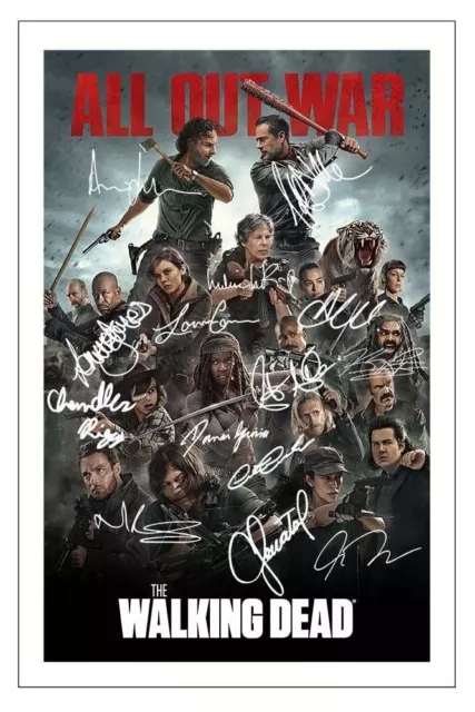 THE WALKING DEAD SEASON 8 CAST AUTOGRAPH SIGNED 6x4 PHOTO PRINT ALL OUT WAR