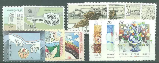Zypern Jahrgang 1987 Nr. 672 -692 . ** MNH Kat. 24,50 €
