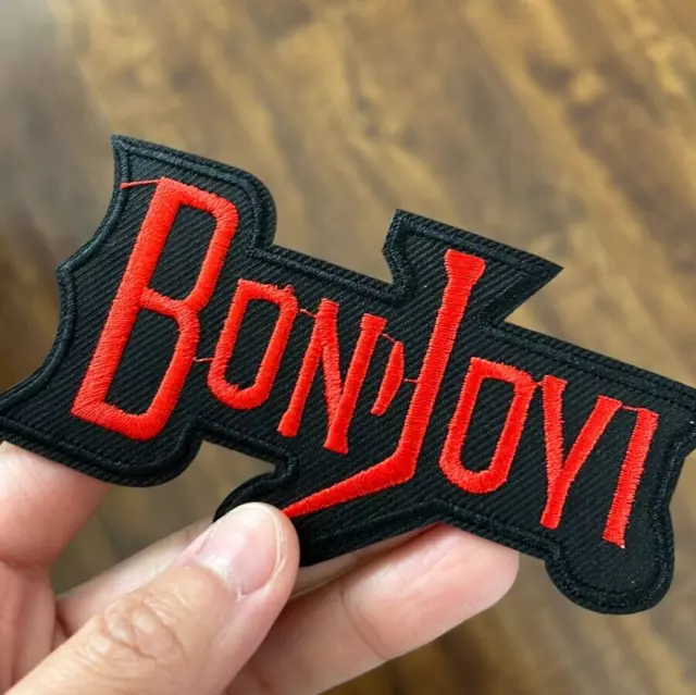 Bon Jovi Pop Rock Metal Music Band Bade Logo Patch Iron on Sew on Embroidered