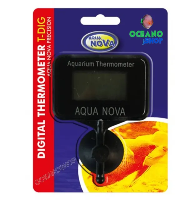 Termometro Lcd Digital Aqua Nova  De Precisión Para Acuario Terrario Nevera