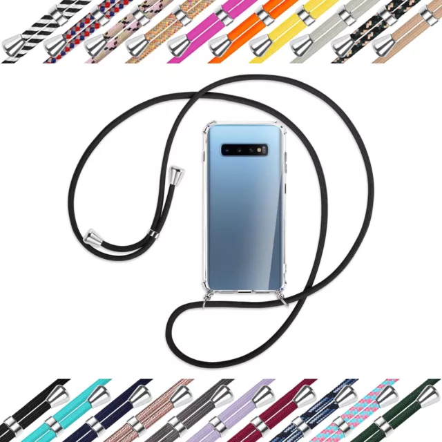 Collier (A) pour Samsung Galaxy S10 Plus Coque avec cordon Bandoulière Etui