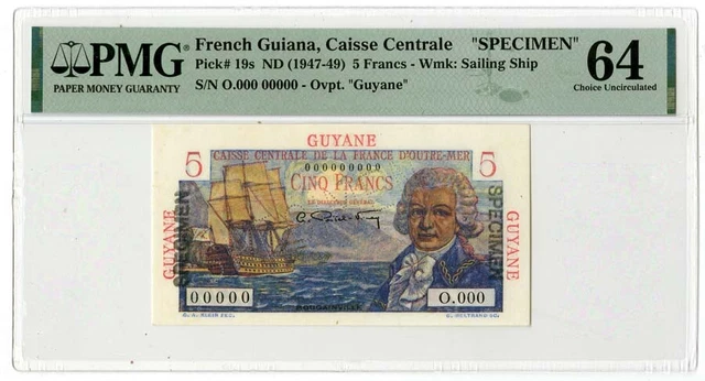 Caisse Centrale de la France d'Outre-Mer, ND (1947-49), Specimen Banknote
