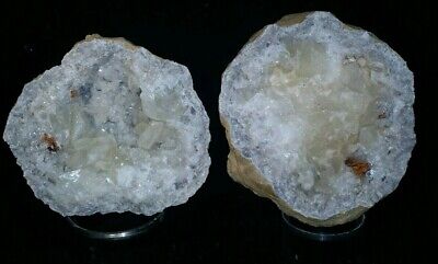 Quartz Geode With Calcite Crystal Cluster, Dolomite Hamilton Illinois #710