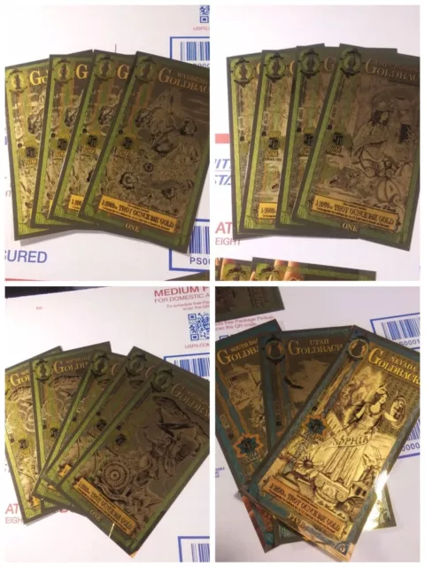 2023 Gold Back Collection (13 1s, 3 5s = 28 Gold Backs Total, All 5 States)