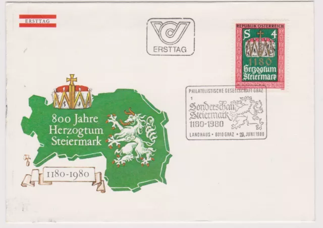 FDC 800. Jahrestag der Erhebung Steiermarks zum Herzogtum, 1980