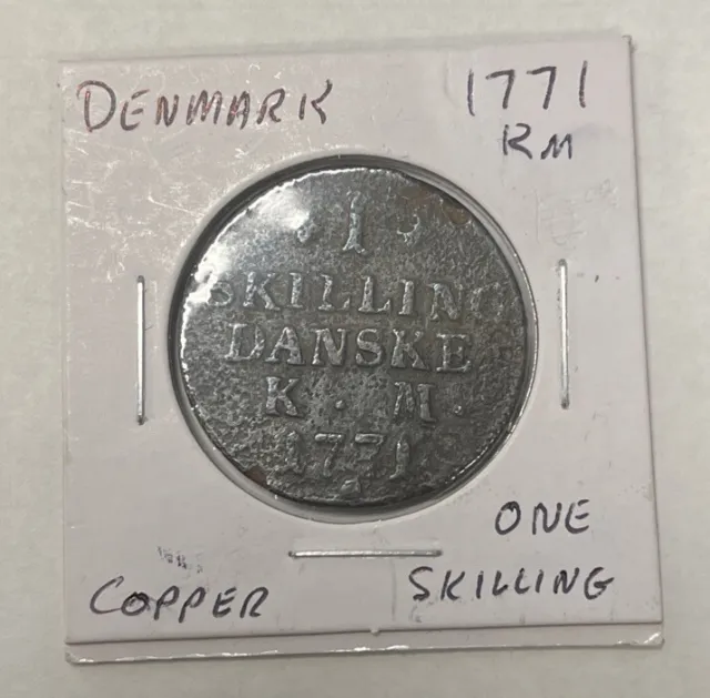 1771 Denmark 1 One Skilling