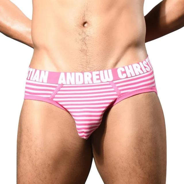 Sbrip uomo intimo Andrew Christian Almost Naked Ultra Rosa borsa cotone