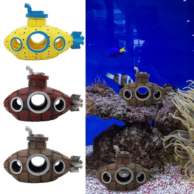Broken Submarine Wreck  Undersea Boat Aquarium Ornament Fish Tank Decoration