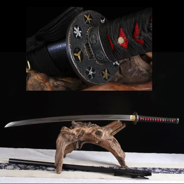 Handmade Japanese Samurai Sword Katana Damascus Folded Steel Battle Ready