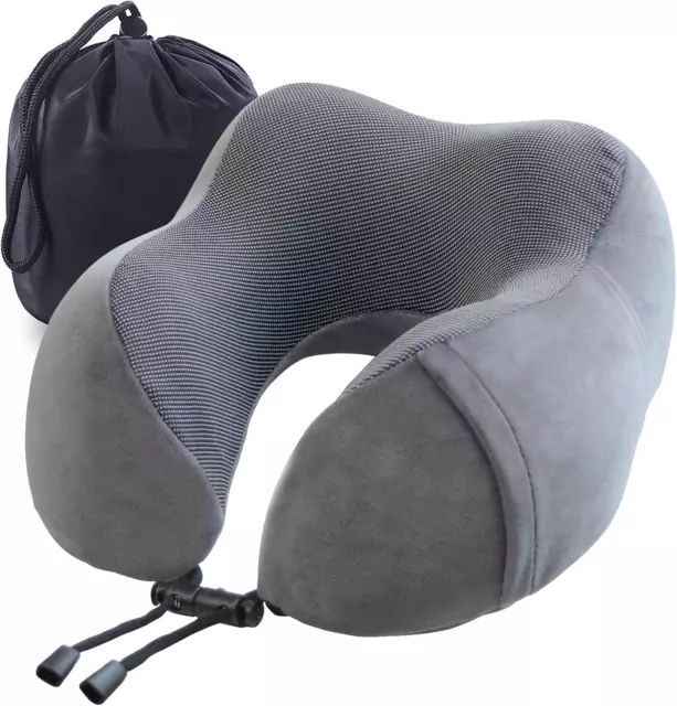 YIRFEIKRER Travel Pillow, Best Memory Foam Neck Pillow and Head Support Soft for