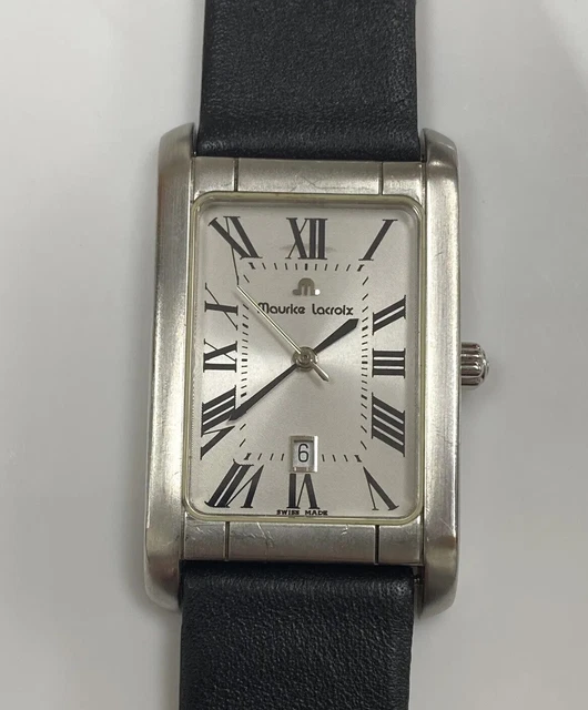 Original Stainless Steel Maurice Lacroix Miros 89746 Women’s Watch w/ Black Band