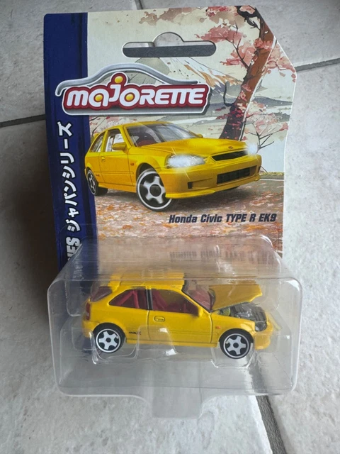 Majorette Deluxe Japan Series – Honda Civic Type R EK9 – 1/60 – Édition Limitée Civic Type R Jaune