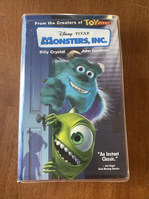 MONSTERS INC DISNEY Pixar (VHS, Clamshell) Blue VHS Original Inserts ...