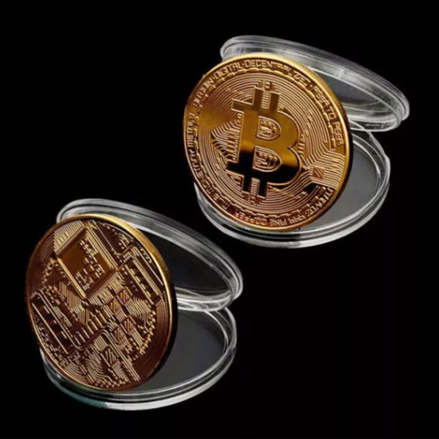 Bitcoin Commemorative Coin Challenge Gold Plated Metal Coin Souvenir Craft Gift 2