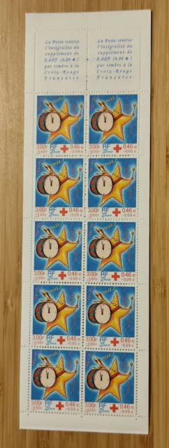 carnet timbres neufs 1999 Fêtes de fin d'année surtaxe croix rouge