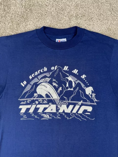 VINTAGE 80S IN Search of The HMS Titanic Single Stitch Double Sided T ...