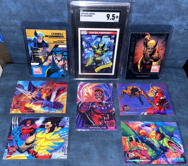 Wolverine Marvel cards Collection 1990 Marvel Universe SGC 9.5 + Bonus cards