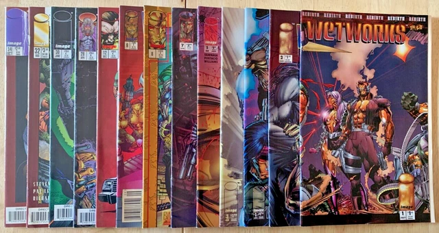 Wetworks 13 Comic Lot #1; 2; 2B; 3; 5; 7; 8; 9; 12; 28; 30; 32; 34 Image VF/NM