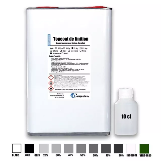 5 kg - Topcoat/Gelcoat de finition paraffiné