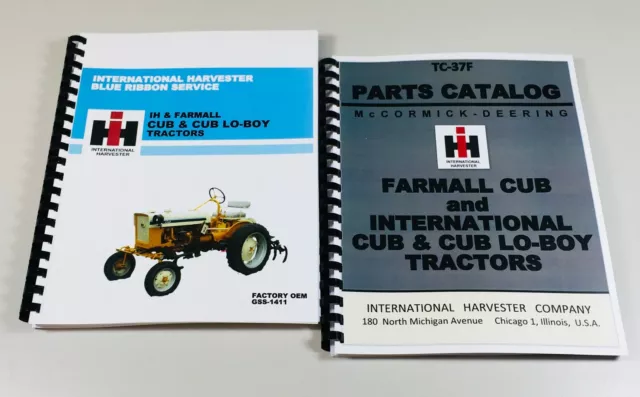 International Harvester Cub Tractor Service Repair Manual Parts Catalog 1964-79