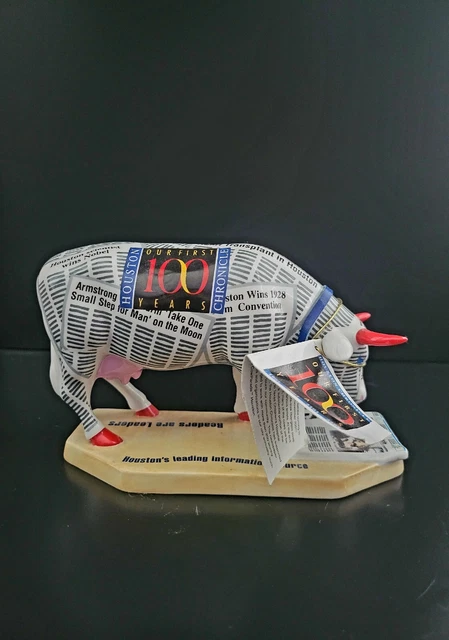 Cow Parade Houston Chronicow Westland "Our First 100 Years" 2001 Figure