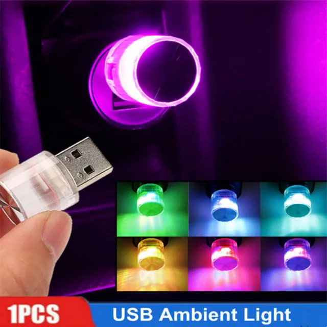 1x Mini Lamp Bulb USB LED Car Interior Neon Atmosphere Ambient Light Accessories