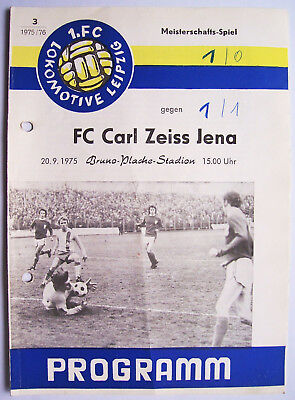 Carl Zeiss Program Booklet Meisterschaftsspiel FC Carl Zeiss Jena 1FC Locomotive Leipzig 