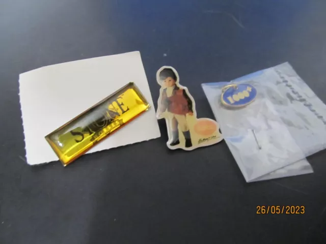 Breyer pin, Breyerfest 1000+ tag, Stone  lapel pin & Gotz lapel pin.