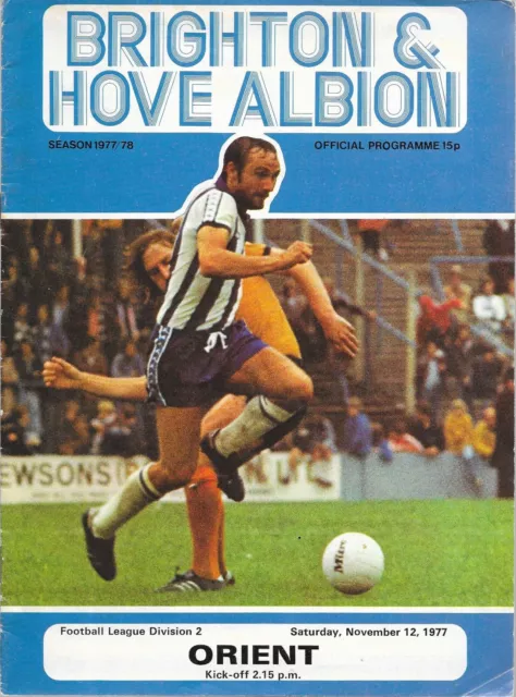 BRIGHTON & HOVE ALBION   v.   ORIENT.   Division Two.   1977/78