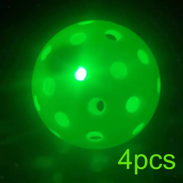 LED Pickleball Balls 40 Holes Pickleballs for Night Time