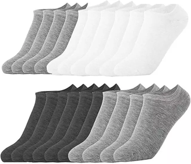 10 Pairs Ankle Socks No Show Sock Low-Cut Athletic Men Women Cotton Socks