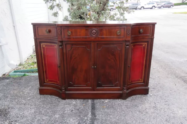 Ebert Flame Mahogany Buffet Server Sideboard Credenza with Secretary Desk 4945