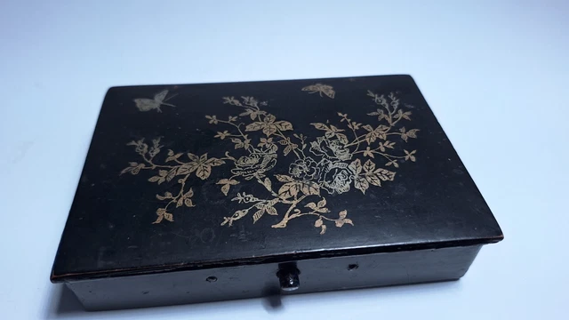 ANCIENNE BOITE CHINOISE En Carton Bouilli - Napoléon III - XIXe Siècle