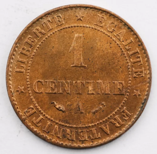 France Centime Cérès 1882 Paris Bronze SPL+ 2